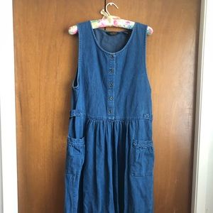 Vintage Eddie Bauer Denim Maxi Dress